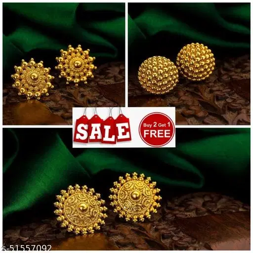 Earrings Combo,Gold-Plated Earrings For Women Girls