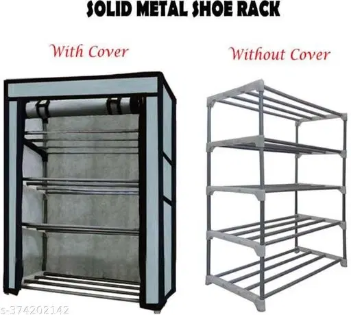 Metal 4 Layer Collapsible Multipurpose Rack, Grey