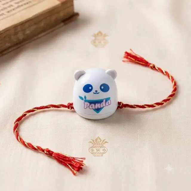 Kids Rakhi With Panda Pencil Sharpener