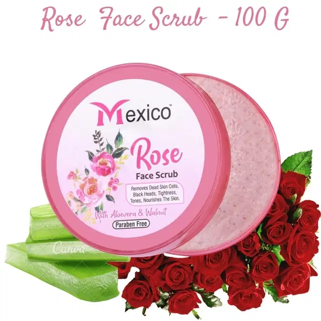 Maxico Herbs Rose Scrub (100 g)