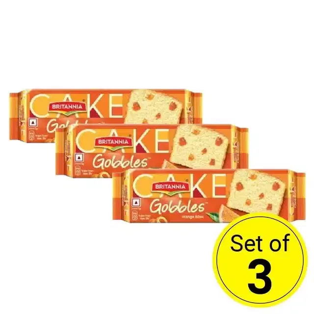 Britannia gobbles Orange, Bites 50 g (Pack of 3)