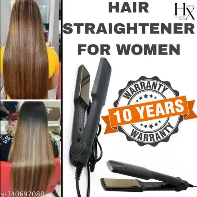 Plastic Hair Straightener, Black