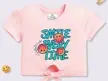 Cotton Printed Tops/Tunics for Girls, Peach (04-05 Years)