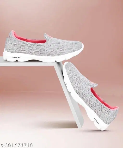 Aqualite Mesh Sports Shoes for Women (Grey, 4)