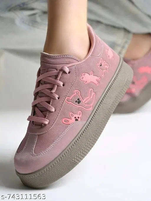 Shoetopia Girls Sneakers Peach (13-14 Years)