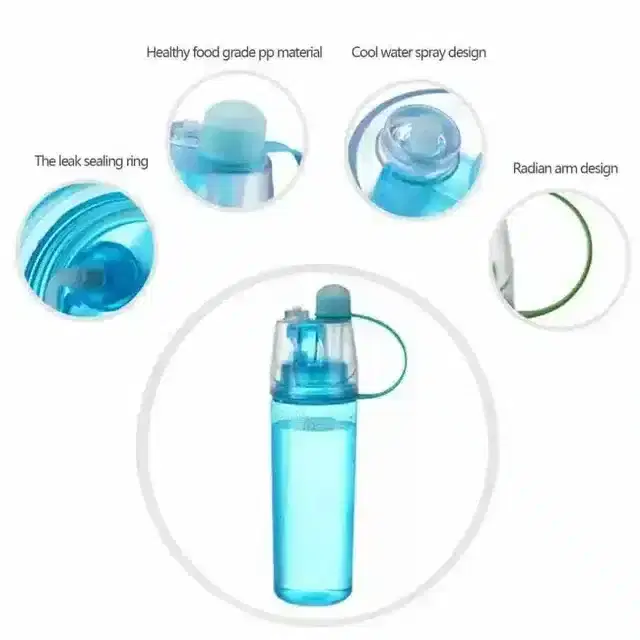 K Kudos New Plastic Water Spray Sipper Bottle For Gym Sports And Outdoor Cycling