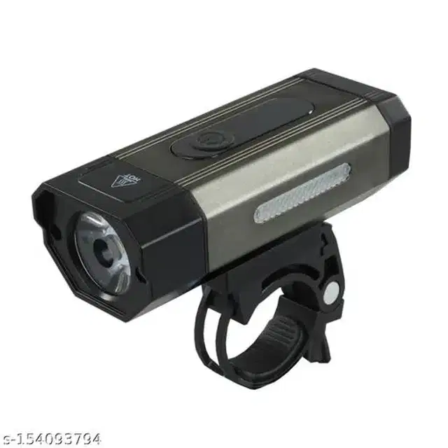 Plastic Bicycle Rechargeable LED Head Light, Black