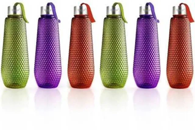 Products Daimand Design Water Bottle Quantity For Fridge Home & Office, Multicolour, 1000ml, Pack Of 6, Ak-010