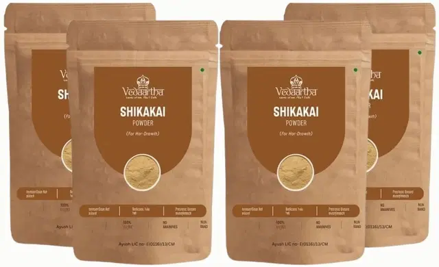 Vedaartha Ayurvedic Shikakai Hair Care Powder, Pack of 4 (100 g)
