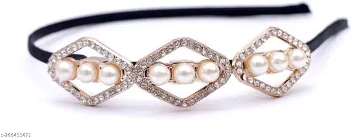 Hair Bands for Women, Pack of 2 (Silver)
