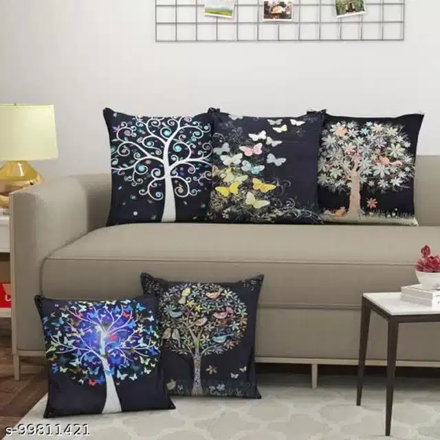 Cushion Cover for Home, Multicolor, 16x16 inches, Pack of 5