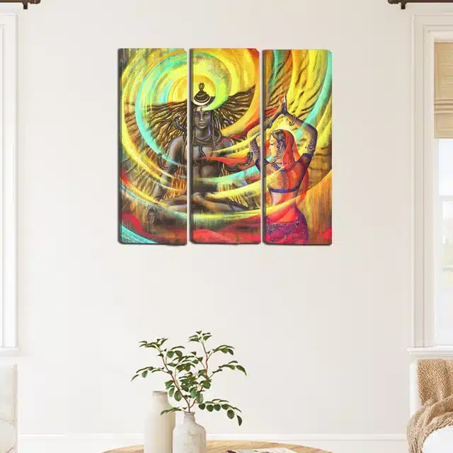 Wooden Wall Paintings, Set of 1, Multicolor, 18x15 Inches