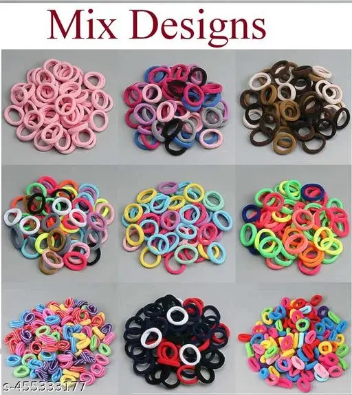 Mini Rubber Bands for Baby Girls & Kids for Women, Pack of 300 (Pink)
