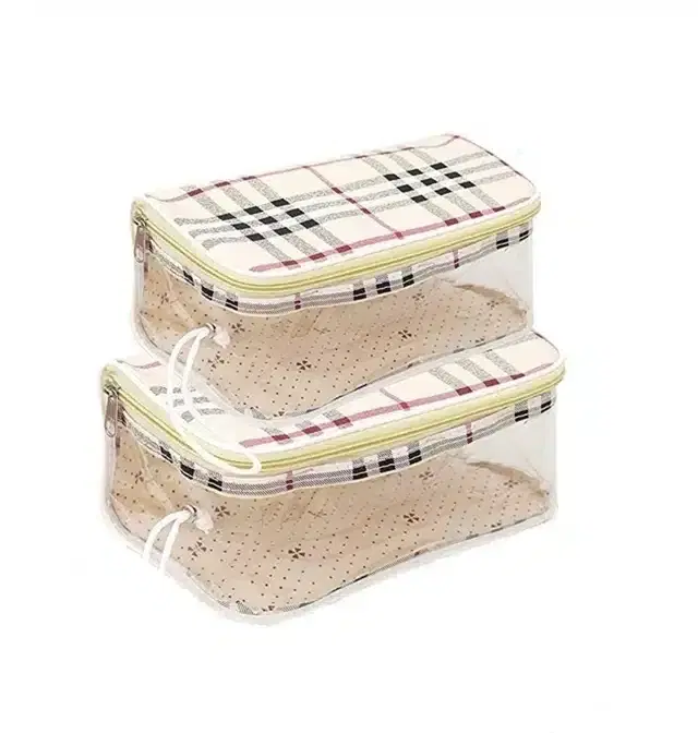 Multipurpose Storage Bag, White, 25x13x10 cm, Pack of 2