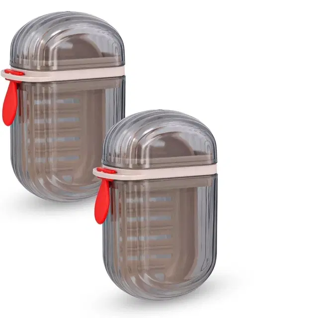 Portable Soap Dish for Travel, Camping and Outdoor (Pack of 2) Assorted