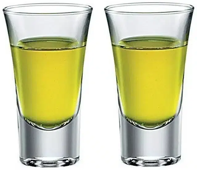 Liquor cum Cocktail Glasses, Transparent, 30 ml, Pack of 2