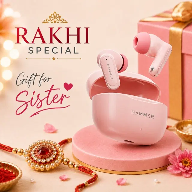 Hammer Airflow Neo Bubblegum Earbuds | Gift for Sister | Rakhi Special