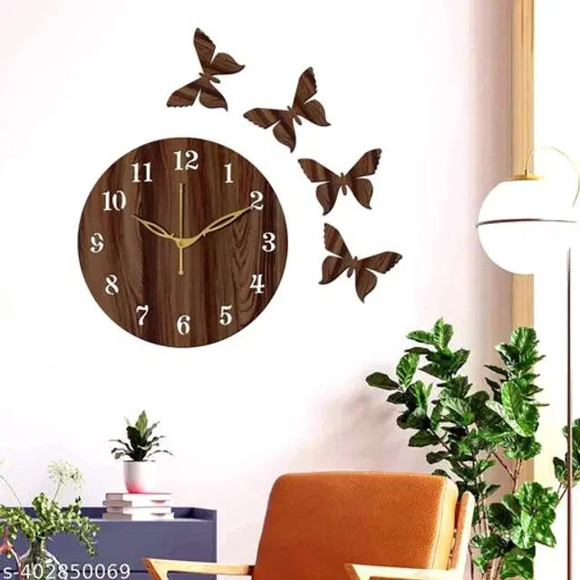 Wooden Wall Clock, Brown