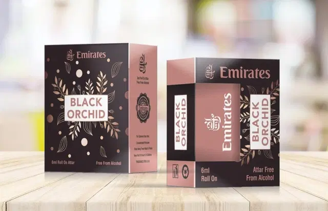 Emirates Black Orchid Alcohol Free Roll On Ittar for Men & Women, 6 ml