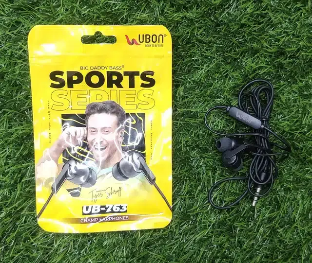 Ubon Ub-763 Sports Series Champ Wired Earphone, Black