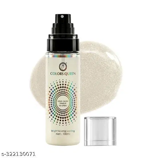 Colors Queen Gold Glow Long Lasting Makeup Setting Spray With Aloe Vera Extracts – 100 ml