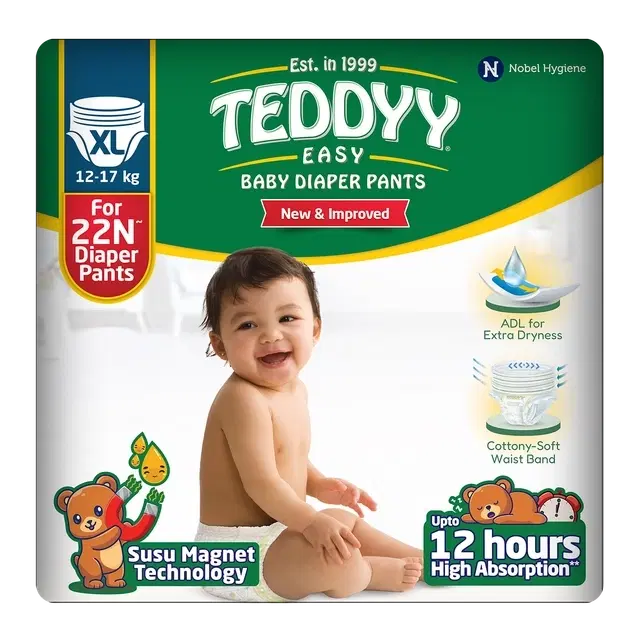 Teddyy Baby Easy Diapers Pants Xtra Large 22 Units