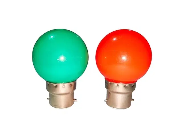 RavBelli 0.5W B22 Led Night Bulb, Assorted [Pack Of 2]