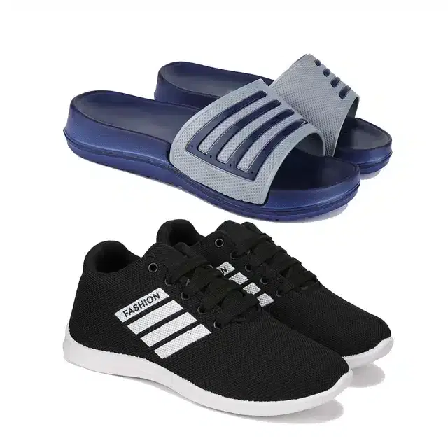 Combo of Sliders & Casual Shoes for Women, Pack of 2 (Multicolor, 5)