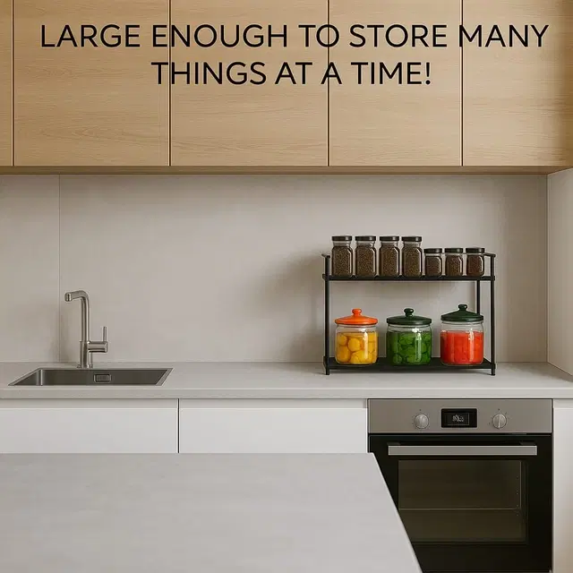 Stainless Steel Spice Rack (Black)