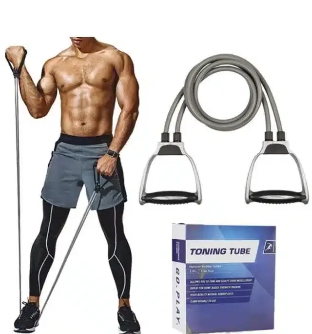 Double Resistance Band Toning Tube, Multicolor