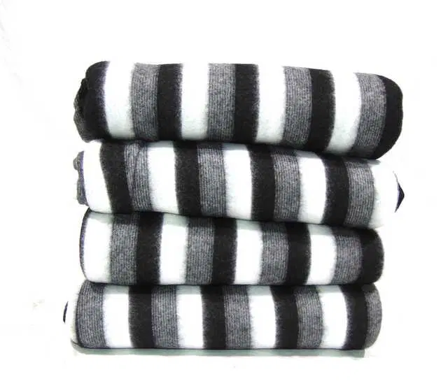 Striped Single Bed Blanket For Winter, Multicolor, 60X90 Inch, Pack Of 4, Mo-016