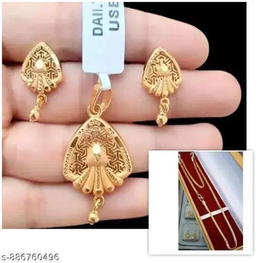 Jewellery Set for Women (Gold, Free Size)