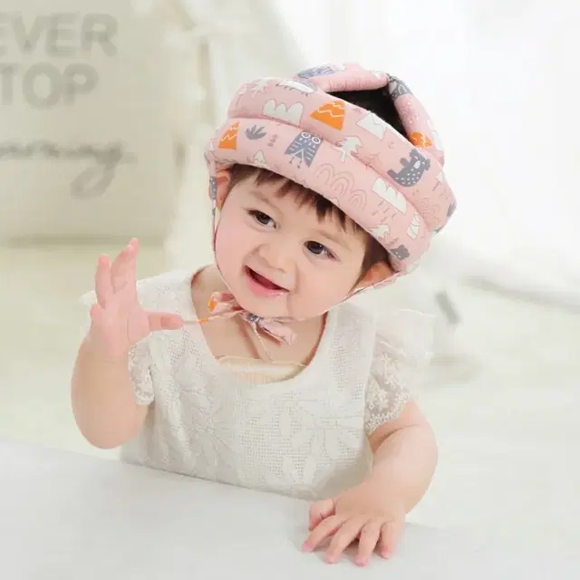 Baby Head Protector, Adjustable Size Baby Learn to Walk Or Run Soft Safety Helmet, Infant Anti-Fall Anti-Collision, Pink