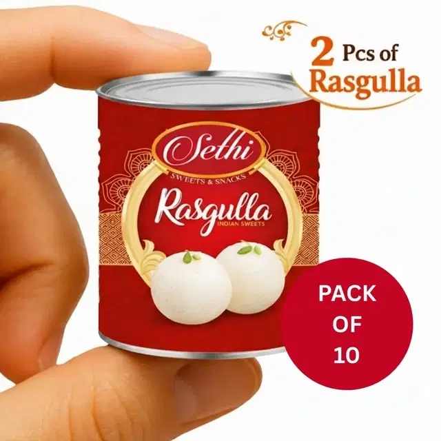 Sethi Mini Rasgulla 10X2 Pcs (Pack of 10)