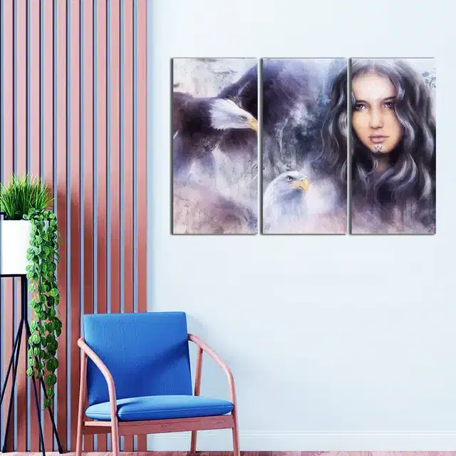 Wooden Wall Paintings, Set of 1, Multicolor, 24x16 Inches