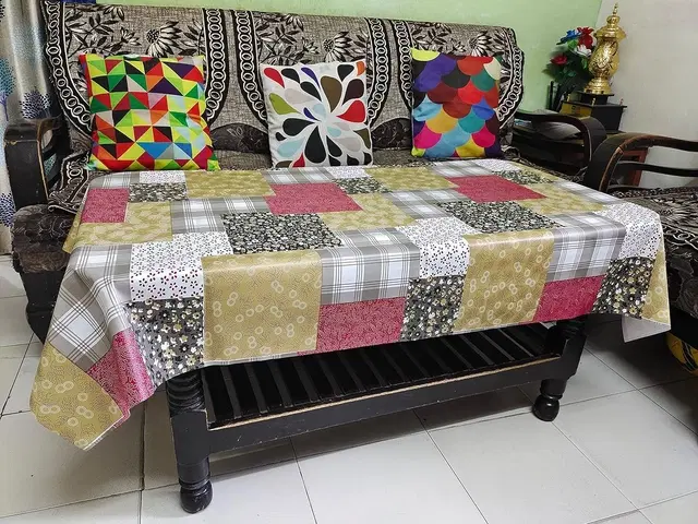 PVC Table Cover, Multicolor, 40x60 Inches