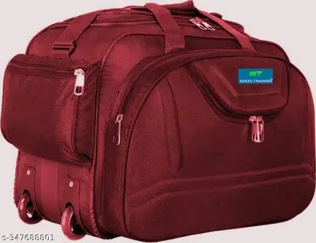 Polyester Duffel Bag, Red, 55 L