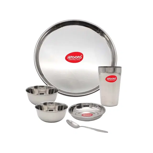 JENSONS 6 Pieces steel dinner set, Sliver