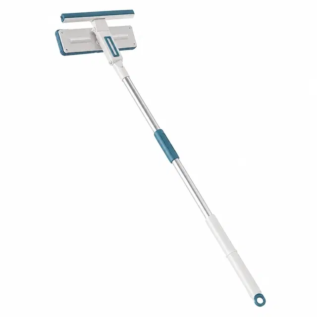 2-in-1 Window Cleaner with Squeegee & Microfiber Scrubber