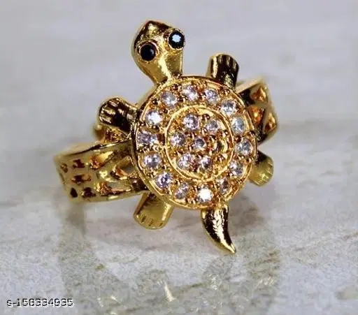 Tortoise Meru Ring for Men and (Gold, 1)