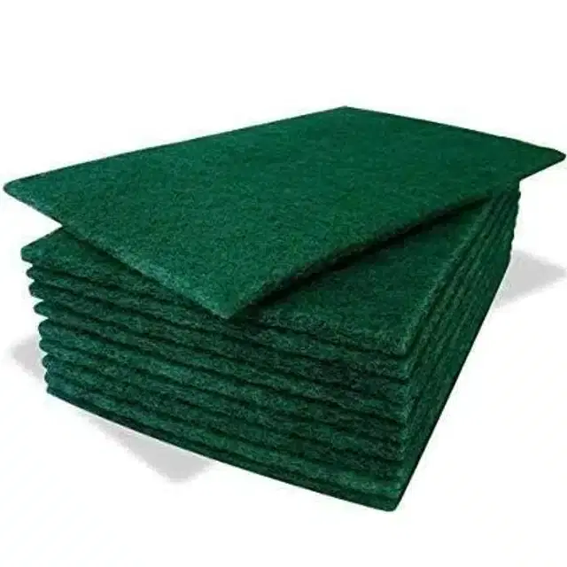 Non Scratch Kitchen Scrubbers, Green, Pack of 10