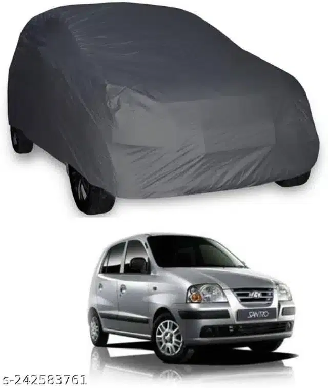 Taffeta Waterproof Car Cover for Hyundai Santro, Multicolor
