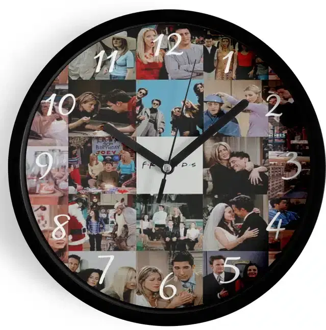 Analog Wall Clock for Home, Multicolor, 7 Inches