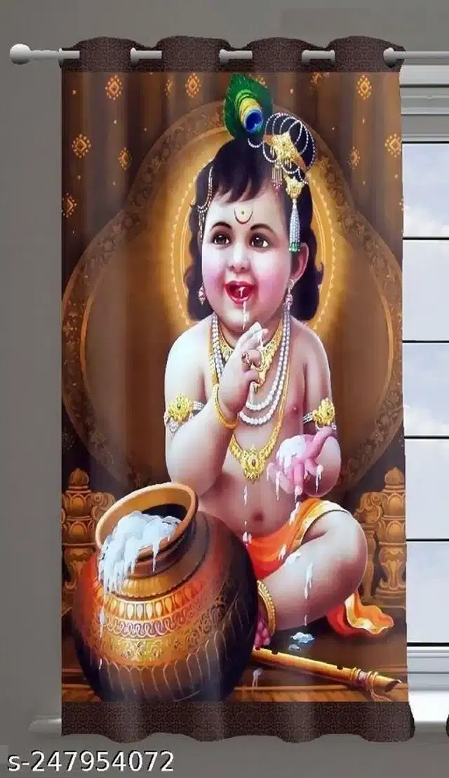 Curtains for Temple, Multicolor, 7 Feet