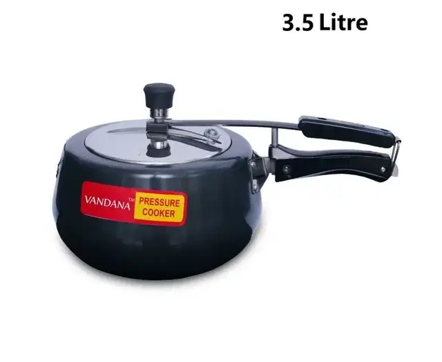 Vandana 3.5.ltr hard anodised inner lid  Induction Bottom Pressure Cooker, 3.5 Ltr, Pack of 1