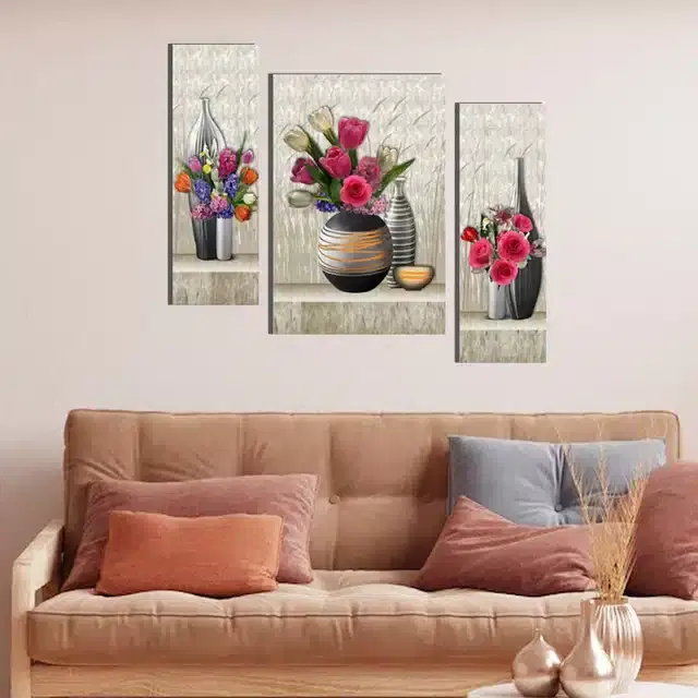 Wooden Wall Paintings, Set of 1, Multicolor, 21x15 Inches
