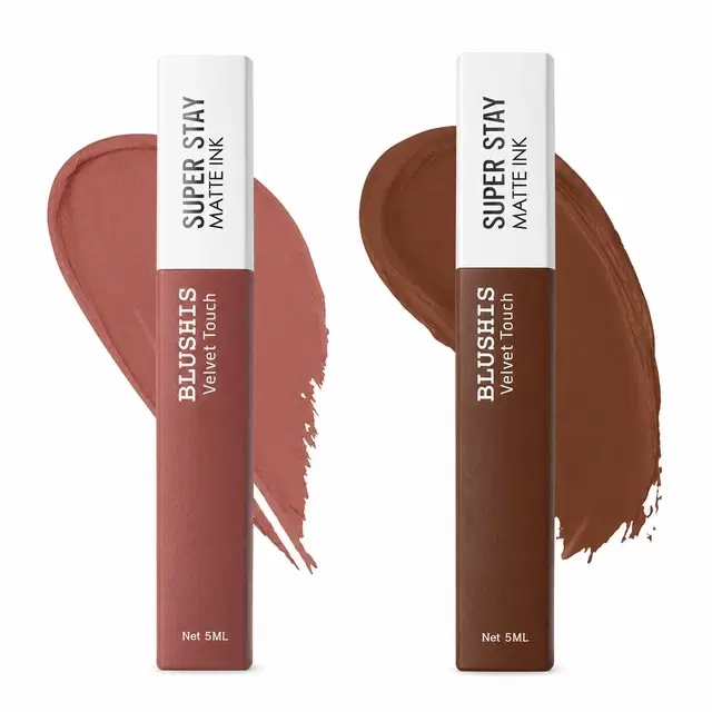 BLUSHIS Non Transfer Liquid Matte Lipstick, Coffee Brown, Plum, 10 ml