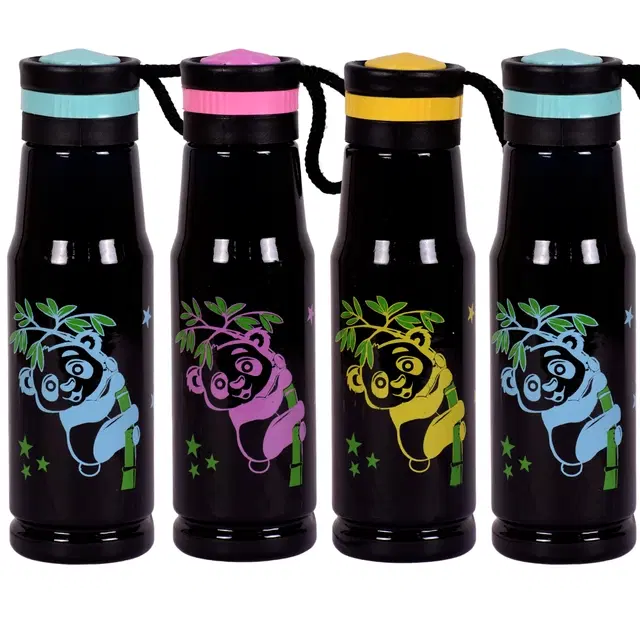 Plastic Fridge Water Bottles for Kids, Multicolor, 500 ml, Pack of 4
