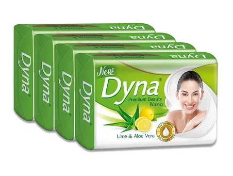 Dyna Lime & Aloevera Extracts Soap 4X41 g (Pack of 4)