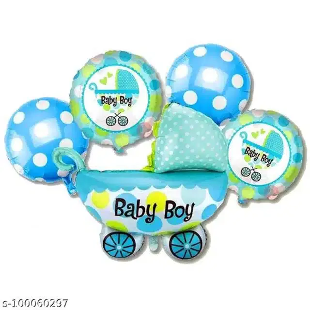 Birthday Decoration Kit, Blue, Set of 5